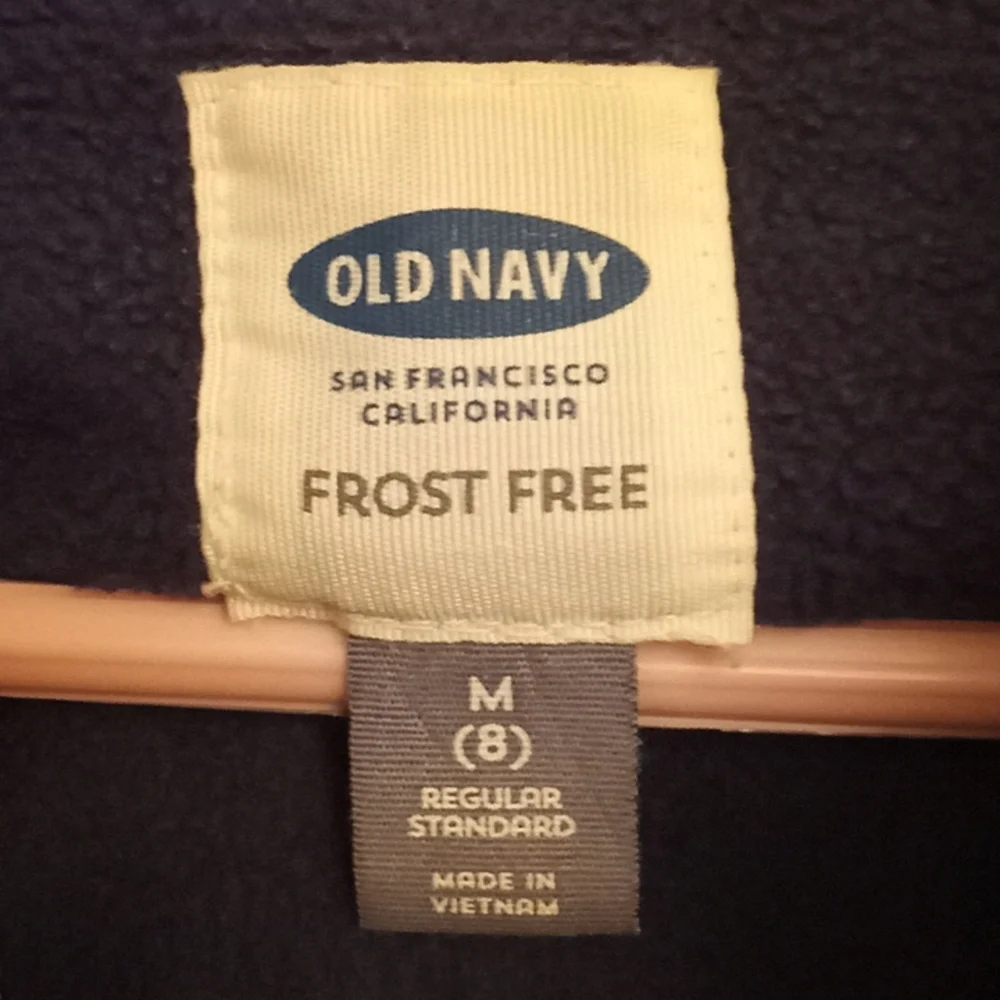 Old Navy Navy Blue and Turquoise Polka Dot Frost Free Puffer Vest Size M…